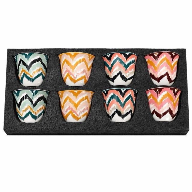 Boho Wave keraaminen teekuppi 8 kpl lahjasetti teeespressolle