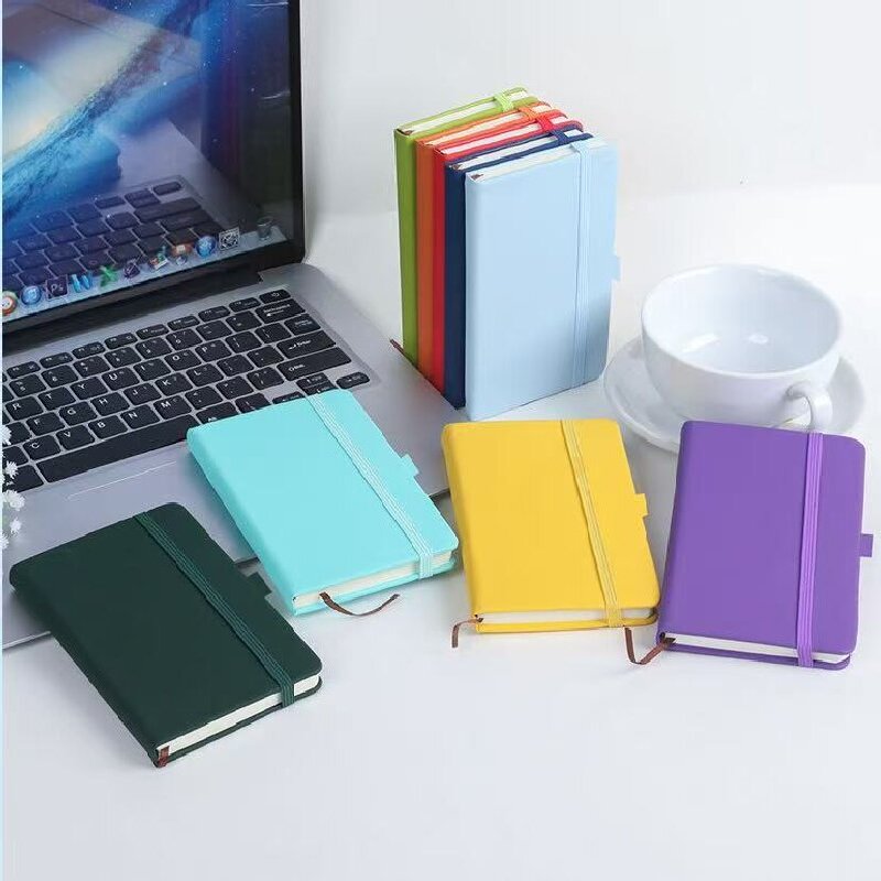 Custom Logo A5 PU-nahkainen kuminauha Business-muistikirja