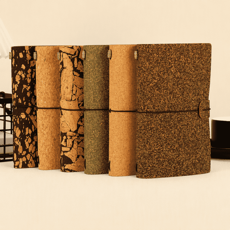 Ympäristöystävällinen Cork Coffee Tea Ground Travellers -muistikirja
