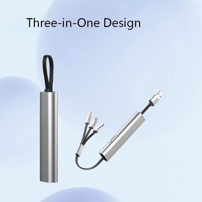 Sisäänvedettävä 3 in 1 Multi USB -latauskaapeli